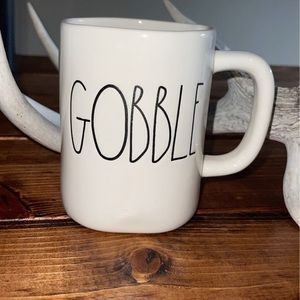 Rae Dunn m stamped gobble thanksgiving mug